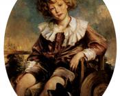 Portrait Of Antonin De Mun As A Young Boy - 雅克·埃米尔·布兰奇